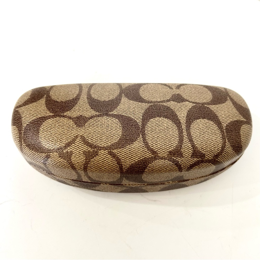 Coach Brown Signature Sunglasses Case
